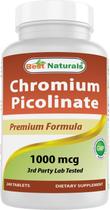 Suplemento Best Naturals Picolinato de Cromo 1000 mcg 240 comprimidos