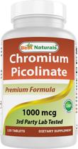 Suplemento Best Naturals Picolinato de Cromo 1000mcg - 240 Cápsulas