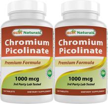 Suplemento Best Naturals Picolinato de Cromo 1000mcg x240