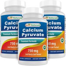 Suplemento Best Naturals Piruvato de cálcio 750 mg 120 cápsulas x 3 Suplemento Best Naturals Piruvato de cálcio 750 mg 120 cápsulas x 3