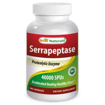 Suplemento Best Naturals Serrapeptase 40000 SPUs 180 cápsulas