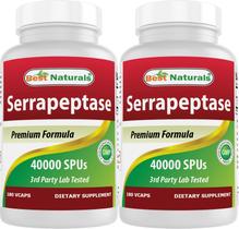 Suplemento Best Naturals Serrapeptase 40000 SPUs 180 cápsulas