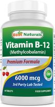 Suplemento Best Naturals Vitamina B-12 Metilcobalamina 6000mcg