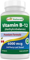 Suplemento Best Naturals Vitamina B12 6000mcg 120 comprimidos Suplemento Best Naturals Vitamina B12 6000mcg 120 comprimidos