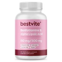 Suplemento BESTVITE Benfotiamina 150 mg/Ácido Alfa Lipóico 300 mg Suplemento BESTVITE Benfotiamina 150 mg/Ácido Alfa Lipóico 300 mg