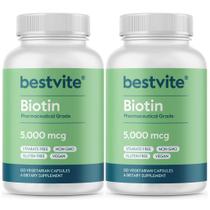 Suplemento BESTVITE Biotina 5000mcg 240 cápsulas vegetarianas