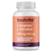 Suplemento BESTVITE L-Arginina L-Citrulina 500 mg/250 mg 240 cápsulas Suplemento BESTVITE L-Arginina L-Citrulina 500 mg/250 mg 240 cápsulas