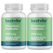 Suplemento BESTVITE Picolinato de Cromo 1000mcg 480 cápsulas Suplemento BESTVITE Picolinato de Cromo 1000mcg 480 cápsulas
