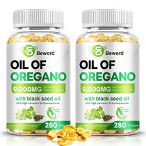 Suplemento BEWORD Oil of Oregano 560 Softgel com óleo de semente preta