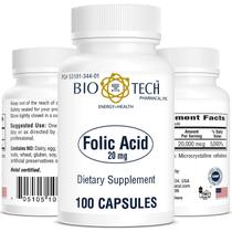 Suplemento Bio-Tech Pharmacal Fólico 20mg (100 comprimidos)