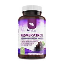 Suplemento Biodora Resveratrol 1600mg com Chá Verde - 180 Cápsulas