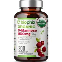 Suplemento biophix D-Mannose 1500 mg 200 cápsulas vegetais orgânicas