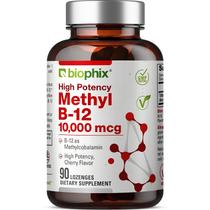 Suplemento biophix Metil B-12 10.000 mcg 90 pastilhas veganas
