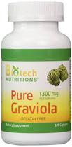 Suplemento Biotech Nutritions Graviola 100% pura 1300 mg 120 cápsulas Suplemento Biotech Nutritions Graviola 100% pura 1300 mg 120 cápsulas