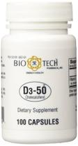 Suplemento BioTech Pharmacal D3-50 50.000 UI 100 cápsulas