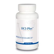 Suplemento Biotics Research HCl Plus apoia a digestão 90 comprimidos