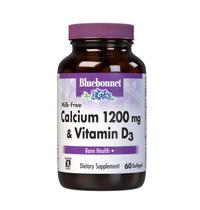 Suplemento BlueBonnet de cálcio sem leite de 1.200 mg com vitamina D3
