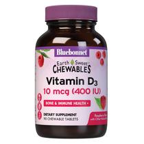 Suplemento BlueBonnet Earthsweet Chew VIT D3 10 mcg 90 comprimidos Suplemento BlueBonnet Earthsweet Chew VIT D3 10 mcg 90 comprimidos