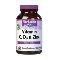 Suplemento Bluebonnet Nutrition Vitamina C, D3 e Zinco 100 cápsulas Suplemento Bluebonnet Nutrition Vitamina C, D3 e Zinco 100 cápsulas