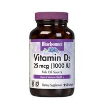 Suplemento BlueBonnet Nutrition Vitamina D3 1000 UI 250 Cápsulas Suplemento BlueBonnet Nutrition Vitamina D3 1000 UI 250 Cápsulas