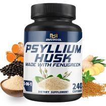 Suplemento BMVINVOL Psyllium Husk em cápsulas com feno-grego 240 ct