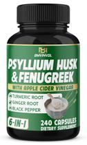 Suplemento BMVINVOL Psyllium Husk Fiber com feno-grego 240 cápsulas Suplemento BMVINVOL Psyllium Husk Fiber com feno-grego 240 cápsulas
