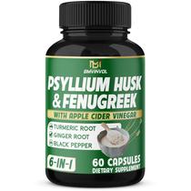 Suplemento BMVINVOL Psyllium Husk Fiber com feno-grego 60 cápsulas