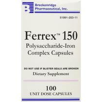 Suplemento Breckenridge Pharmaceutical Ferrex-150 cápsulas Suplemento Breckenridge Pharmaceutical Ferrex-150 cápsulas