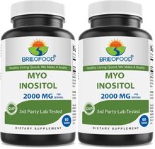 Suplemento Brieofood Myo-Inositol 2000 mg 60 comprimidos, pacote com 2 Suplemento Brieofood Myo-Inositol 2000 mg 60 comprimidos, pacote com 2