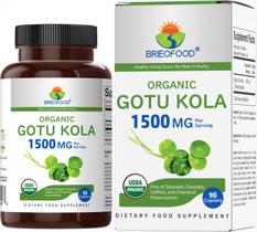 Suplemento Brieofood Organic Gotu Kola 1500mg 90 comprimidos