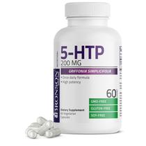 Suplemento Bronson 5-HTP 200mg (5-hidroxitriptofano) 60 cápsulas