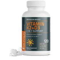 Suplemento Bronson Basics Vitamina K2 D3 5000UI/125mcg 120 comprimidos