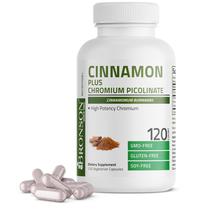 Suplemento Bronson Cinnamon Plus Chromium 120 cápsulas