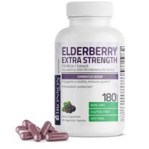 Suplemento Bronson Elderberry Extra Strength 180 cápsulas