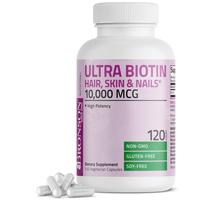Suplemento Bronson Ultra Biotina 10.000 mcg - Para Cabelo, Pele e Unhas