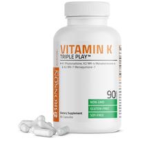 Suplemento Bronson Vitamin K Triple Play - 90 Cápsulas