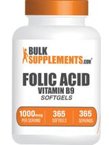 Suplemento BulkSupplements.com Ácido fólico 1000mcg Softgels