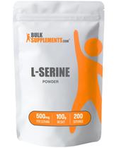 Suplemento BulkSupplements.com L-Serina 500mg em pó 100g