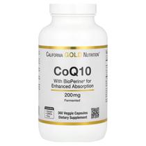 Suplemento California Gold Nutrition CoQ10 200 mg 360 cápsulas