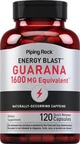 Suplemento: cápsulas de extrato de guaraná Piping Rock 1600 mg 120 ct