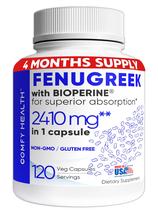 Suplemento: cápsulas de feno-grego COMFY HEALTH 2410 mg (120 unidades)