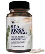 Suplemento: cápsulas de musgo marinho HAPPY FOX, raiz de bardana, 90% vegano