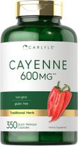 Suplemento Cápsulas de pimenta caiena Carlyle 600 mg 350 comprimidos