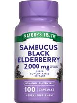 Suplemento Cápsulas de sabugueiro preto Nature's Truth 100 ct Suplemento Cápsulas de sabugueiro preto Nature's Truth 100 ct