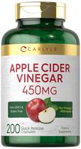 Suplemento Cápsulas de vinagre de maçã Carlyle 450 mg 200 comprimidos Suplemento Cápsulas de vinagre de maçã Carlyle 450 mg 200 comprimidos