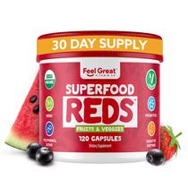 Suplemento: cápsulas em pó Feel Great Organic Super Reds