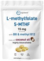 Suplemento: Cápsulas gelatinosas: microingredientes L-metilfolato B6, B12 Suplemento: Cápsulas gelatinosas: microingredientes L-metilfolato B6, B12