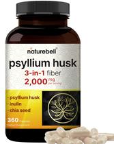 Suplemento Cápsulas NatureBell Psyllium Husk 2000 mg 360 ct