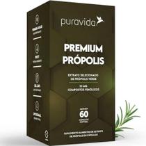 Suplemento Cápsulas Pura Vida Premium Própolis Verde 60 Uni Suplemento Cápsulas Pura Vida Premium Própolis Verde 60 Uni