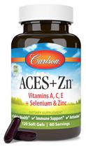 Suplemento Carlson ACES+ Zn Vitaminas A C E Selênio e Zinco